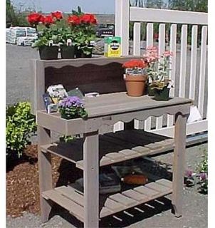 Wood Country Cedar Wood Deluxe Potting Bench   Potting Benches