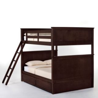 Schoolhouse Casey Full over Full Bunk Bed   Chocolate   Trundle Beds