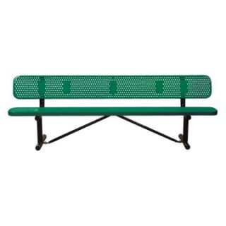 6 ft. Multicolor Personalized Perforated Standard Sports Bench   In Ground Mount   Outdoor Benches