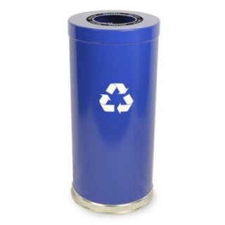 Witt Industries Single Opening 24 Gallon Blue Recycling Bin   Recycling Bins