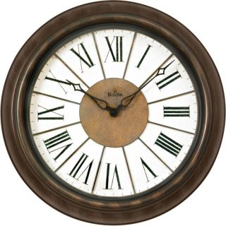 Bulova Newington 18 in. Indoor/Outdoor Wall Clock   Wall Clocks
