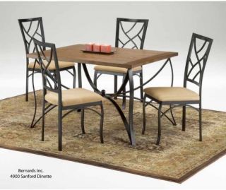 Bernards Sanford 5 piece Wood & Metal Dining Set   Dining Table Sets
