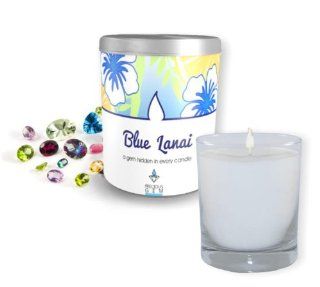 Blue Lanai Precious Gem Candle   A Genuine Gem Hidden in Every Candle   Scented Candles