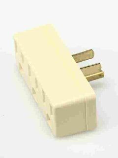 Leviton White Triple Plug 3 in 1 Outlet Adapter 15a 697 w   Electrical Multi Outlets  