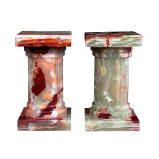 Platanus Bookends   Whirl Green Onyx   Bookends