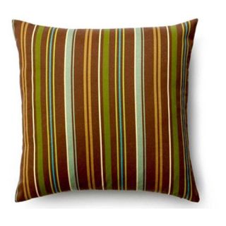 Brown Thin Stripes 20 x 20 Outdoor Decorative Pillow   Outdoor Pillows