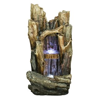 Yosemite Home Decor Two Tiered Waterfall Polyresin Outdoor Fountain   Fountains