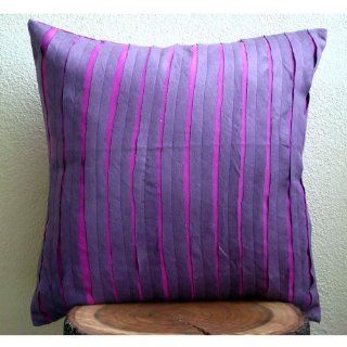 Purple Rags   14x14 inches Square Decorative Throw Purple Suede Pillow Covers   Throw Pillow Covers