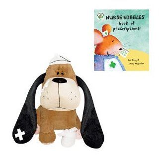 GET Well SOON Plush & Book GIFT SET   PEPE the PUPPY Dog   8.5" CHEER UP/Feel BETTER GIFT/Includes NURSE Nibbles STORYBOOK/Hospital GIFT 