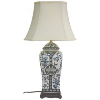 26 Inch Blue and White Vase Lamp   Table Lamps
