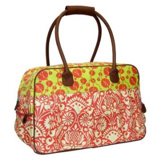 Amy Butler for Kalencom Wanderlust Collection Dream Traveler Carry On Duffle Bag   Sari Flowers Tomato Dream   Luggage