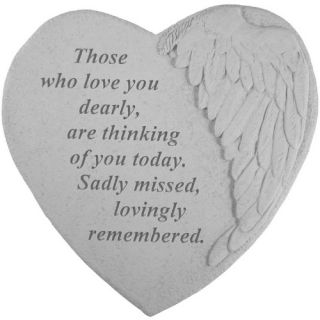 Those Who Love You Winged Heart Memorial Stone   Garden & Memorial Stones