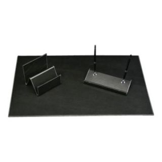 Krug Black Leather 3 Piece Desk Set   Desk Sets