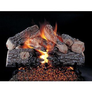 Rasmussen 24 Inch Evening Prestige Gas Log Set With Vented Natural Gas Flaming Ember Burner   Match Light   Fireplace Ceramic Logs Rasmussen
