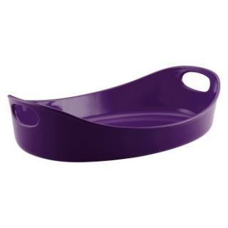 Rachael Ray Bubble & Brown Stoneware 4.5 qt. Large Oval Baker   Purple   Baking Dishes