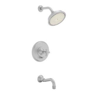 Newport Brass 3 2462BP/15S Single Handle Tub and Shower Valve Trim with Tub Spout, Showerhead, and Metal Cr, Satin Nickel   Bathtub And Showerhead Faucet Systems  