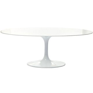 Modway Lippa Oval White Fiberglass Coffee Table   Coffee Tables