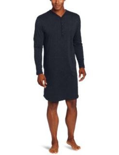 American Essentials Men's Organic Cotton Nightshirt, Navy Heather, Medium at  Mens Clothing store Pajama Tops