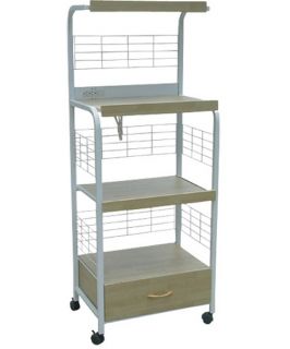 Home Source Metal Microwave Cart   Kitchen Islands and Carts