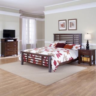 Cabin Creek Low Profile Bed with Metal Frame   Multi Step Chestnut   Low Profile Beds