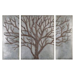 Uttermost Winter View Wall Art   Set of 3   Wall Sculptures and Panels