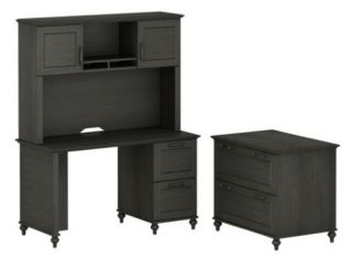 kathy ireland Office by Bush Furniture Small Office Bundle with Lateral File FF Collection   Kona Coast   Desks