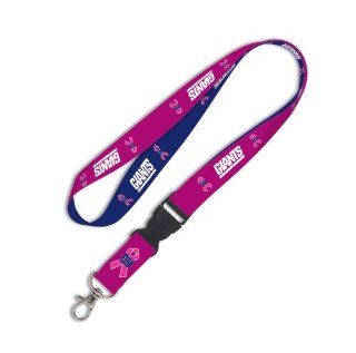 New York Giants Pink Breast Cancer Awareness Ribbon Detachable Lanyard Sports & Outdoors