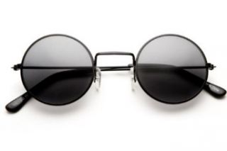 80's Collection Light Lennons Small Mirrored Hippie Style Sunglasses Silver / Mirror at  Mens Clothing store