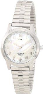 Timex Women's T2M826 Elevated Classics Dress Silver Tone Expansion Band Watch Watches