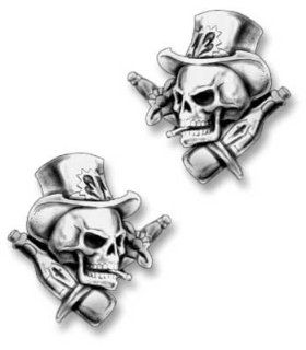 Live Now Die Later Stud Gothic Earrings by Alchemy UL13   Jewelry Boxes