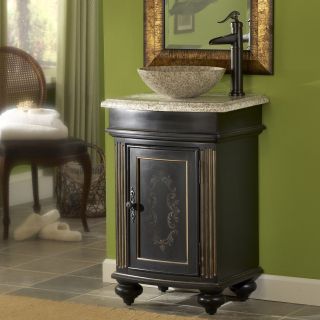 Kaco Arlington 24 in. Square Single Bathroom Vanity in Ebony with Optional Sinks   Single Sink Bathroom Vanities