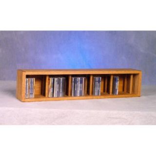 The Wood Shed Solid Oak Desktop / Shelf 67 CD Media Cabinet   Media Storage
