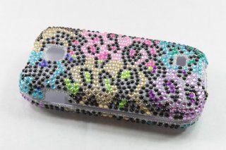 Samsung Galaxy Appeal i827 Full Diamond Hard Case Cover for Rainbow Leopard Cell Phones & Accessories