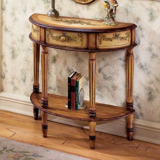 Butler Demilune Console Table   Light hand painted   Console Tables