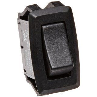 NSI Industries 77140RQ Rocker Switches, On Off Circut Function, SPST, 15/10 amps at 125/250 VAC, 0.625" Width, 1.250" Height, 0.828" Depth, Black