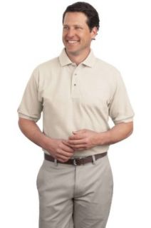 Port Authority   Silk Touch Polo.   Light Stone   L at  Mens Clothing store Polo Shirts