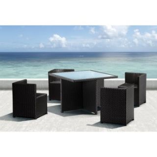 Zuo Modern Turtle Beach Outdoor Table Set   Wicker Dining Sets
