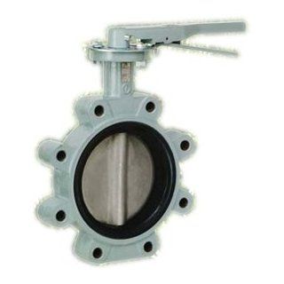Lug Style Butterfly Valve   Stainless Steel Disc / Lever Handle / EPDM Seat / Grey Body   B5 LGLSE 10  10"   Household Rough Plumbing Valves  