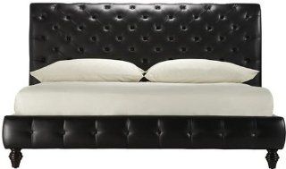 Beneto Tufted King Bed, 54Hx85.5Wx98D, BLACK Home & Kitchen