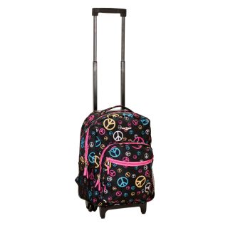 Rockland Luggage 17 in. Rolling Backpack   Peace   Backpacks