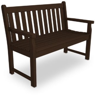 POLYWOOD® Traditional Recycled Plastic 48 in. Garden Bench   Mahogany   Outdoor Benches