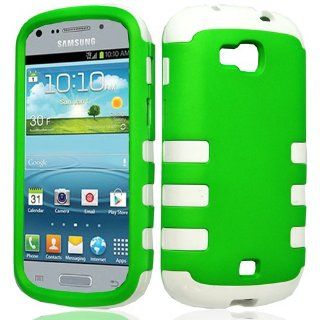 Route 66 for U.S.Cellular Samsung Galaxy Axiom/SCH R830 RibCase Neon Green Cover Case+ Free Power Wristband (Random Color) Cell Phones & Accessories