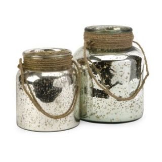 IMAX Bretton Jar with Jute Handle   Set of 2   Canisters & Bottles