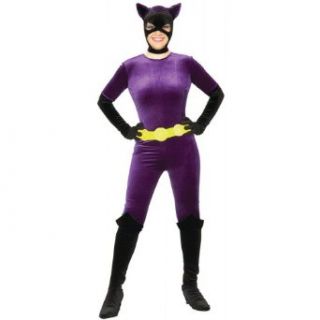 Sexy Catwoman Costume Purple Velvet Jumpsuit Superhero Costume Hero Adult Sized Costumes Clothing