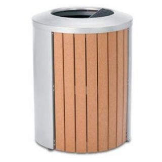 Anova Furnishings 35 Gallon Woodwind Receptacle with Ash/Trash Open Top and Recycled Plastic Cedar Panels