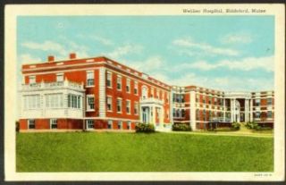 Webber Hospital at Biddeford ME postcard 1930s Entertainment Collectibles