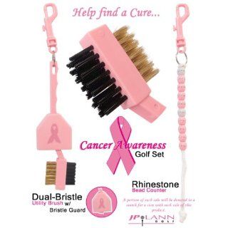 Rhinestone Golf Bead Counter (PINK) Now with FREE Pink Ribbon Utility Brush Sports & Outdoors