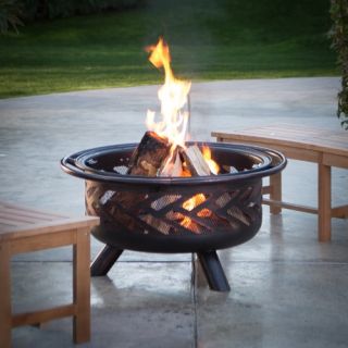Red Ember Aspen Bronze Fire Pit with Grill Grate and Free Cover   Fire Pits