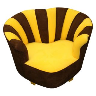 Newco Kids Sweetheart Tween Chair   Chocolate and Yellow   Specialty Chairs