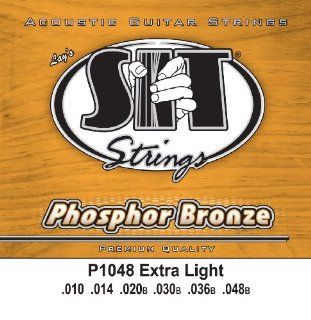 SIT Strings P 1048 Phosphor Extra Light Acoustic Guitar Strings Musical Instruments